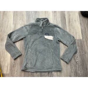 Patagonia Women's Re-Tool Snap-T Pullover Fleece Gray Size Medium